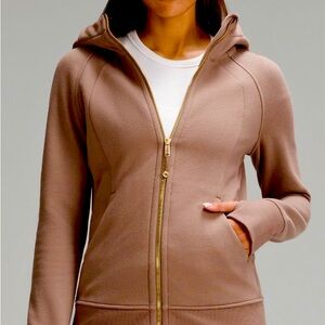 LULULEMON Scuba full-zip hoodie. Taupetastic/Gold. Size 8. Excellent condition.